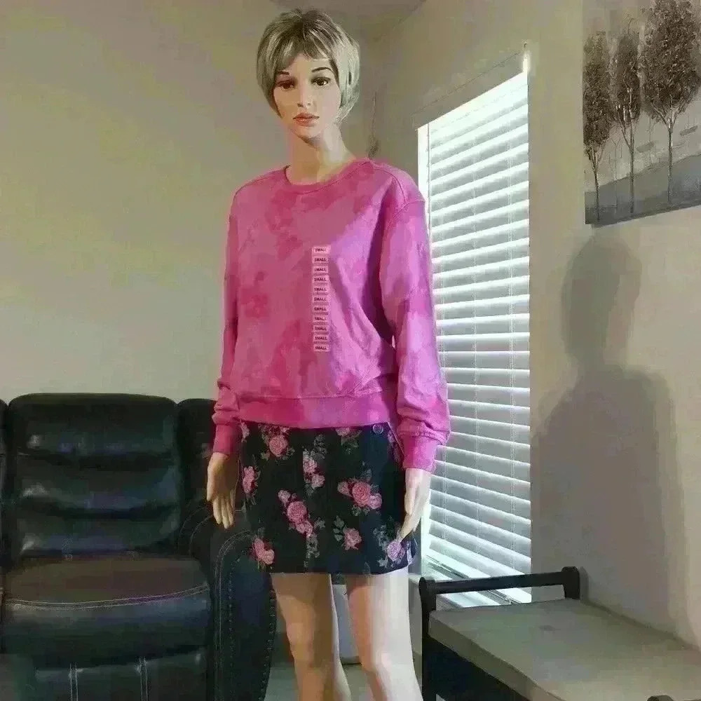 Nwt: (2) Bundle Wild Fable Skirt Floral Size:0 & Tie Dye Sweatshirt Size: S